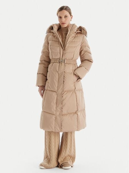 Guess Kurtka puchowa W5BL29 W2802 Beżowy Regular Fit. Brązowe kurtki damskie Guess, m, z aplikacjami, z puchu, bez kaptura. Za 1,399.00 zł.
