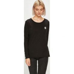 G-Star Raw - Bluzka. Czarne bluzki damskie G-Star Raw, z bawełny, casualowe, z okrągłym kołnierzem. W wyprzedaży za 99.90 zł.
