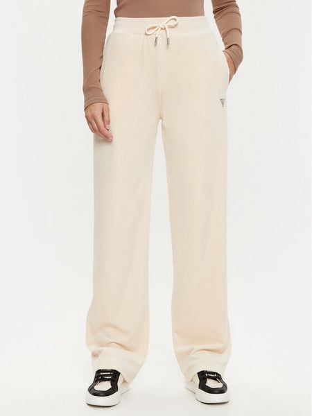 Guess Spodnie dresowe V3BB26 KBXI2 Écru Regular Fit. Spodnie dresowe damskie Guess, xl, z aplikacjami, z dresówki. Za 189.99 zł.
