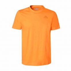 Koszulka Kappa Cafers Slim. Brązowe koszulki sportowe męskie Kappa, bez wzorów, bez kołnierzyka, bez ramiączek, do piłki nożnej. Za 125.00 zł.