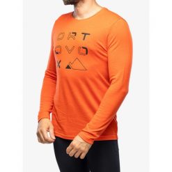 Longsleeve męski Ortovox 185 Merino Brand Outline LS. Brązowe bluzki z długim rękawem męskie ORTOVOX, m, bez wzorów, bez kołnierzyka. Za 429.99 zł.