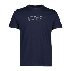 Koszulka CMP. Niebieskie koszulki sportowe męskie CMP, s, bez wzorów, z bawełny, bez kołnierzyka, bez ramiączek, trekkingowe. Za 100.85 zł.