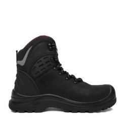 Półbuty Hunter. Czarne botki damskie Hunter, bez obcasa, na płaskiej podeszwie, bez zapięcia. Za 349.99 zł.