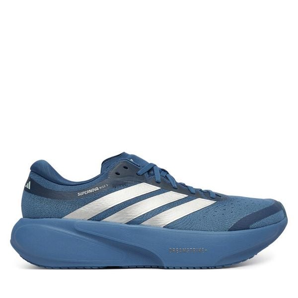 Buty do biegania adidas. Niebieskie buty sportowe męskie Adidas, bez zapięcia, do biegania. Za 555.99 zł.