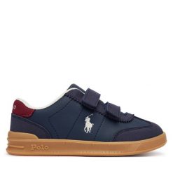Sneakersy Polo Ralph Lauren. Niebieskie trampki i tenisówki chłopięce Polo Ralph Lauren, bez wzorów, bez zapięcia. Za 429.99 zł.