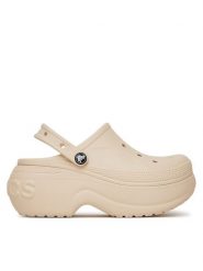 Crocs Klapki BELLA CLOG 210062-11S Beżowy. Brązowe klapki damskie Crocs, bez wzorów, z tworzywa sztucznego, bez obcasa. Za 199.99 zł.