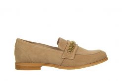 Mokasyny Bayla-159 4591 007-P Beż Lico 159117, Skóra naturalna - 36. Brązowe mokasyny damskie Bayla, ze skóry, biznesowe. W wyprzedaży za 224.10 zł.