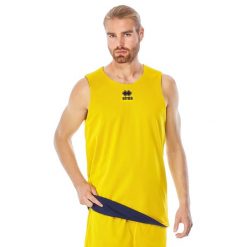 Odwracalny podkoszulek Errea Chicago. Niebieskie koszulki sportowe męskie ERREA, bez wzorów, bez kołnierzyka, bez ramiączek, do koszykówki. Za 178.00 zł.