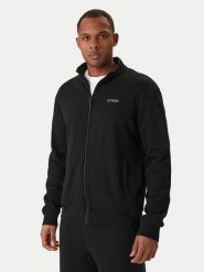 Guess Bluza Z6RQ16 KAIJ1 Czarny Regular Fit. Czarne bluzy męskie Guess, m, z aplikacjami, z bawełny, bez kaptura. Za 349.99 zł.