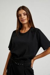 UKRYTY- NIE SPRZEDAJEMY WADA. T-shirty damskie MOODO, m, bez wzorów, z bawełny, bez kołnierzyka. W wyprzedaży za 23.99 zł.