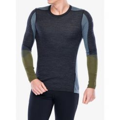 Bluza termoaktywna męska Smartwool Intraknit Thermal Merino BL Colorblock Crew. Szare bluzy męskie Smartwool, l, bez wzorów, bez kaptura, narciarskie. Za 440.99 zł.