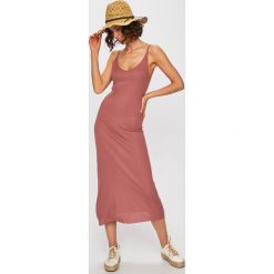 Answear - Sukienka. Zielone sukienki damskie ANSWEAR, l, bez wzorów, z dzianiny, casualowe, bez kołnierzyka, bez ramiączek. W wyprzedaży za 59.90 zł.