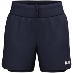 Damskie szorty 2 w 1 Jako One. Czarne szorty sportowe damskie Jako, l, bez wzorów, z materiału, eleganckie, do biegania. Za 158.35 zł.