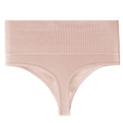 Stringi modelujące z wysokim stanem elastyczne na co dzień Maiu. Czarne stringi damskie Intica, l, bez wzorów, z tkaniny. W wyprzedaży za 59.00 zł.