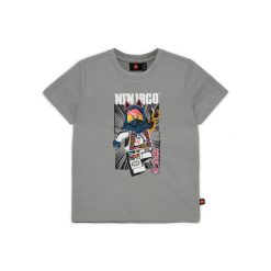 Koszulka Dziecięca Bio Bawełna LEGO Ninjago Tano 212 Szara. Szare t-shirty dla chłopców LEGO, bez wzorów, z bawełny, bez ramiączek. Za 54.99 zł.