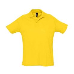 Męska Koszulka Polo Summer II. Żółte koszulki polo męskie SOL'S, m, bez wzorów, z bawełny, bez ramiączek. Za 64.99 zł.