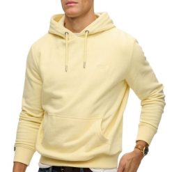 Bluza z kapturem Superdry Essential Logo HB. Żółte bluzy męskie Superdry., s, bez wzorów, z bawełny, z kapturem. Za 329.30 zł.