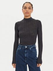 IVY OAK Sweter Kacy Rose IO113151 Szary Slim Fit. Szare swetry damskie IVY & OAK, s, bez wzorów, z wełny, bez kołnierzyka, bez ramiączek, bez kaptura. Za 559.99 zł.