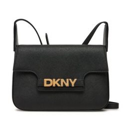 Torebka DKNY. Czarne listonoszki damskie DKNY, bez wzorów, bez dodatków. Za 519.99 zł.