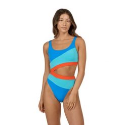 Damski kostium kąpielowy 1-częściowy Salty Crew Break. Niebieskie kostiumy jednoczęściowe damskie SALTY CREW, xl, bez wzorów, sportowe. Za 419.50 zł.