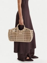 GINO ROSSI Torebka EO-LDA9109 Beżowy. Brązowe torebki do ręki damskie Gino Rossi, bez wzorów, z materiału, bez dodatków. Za 299.99 zł.