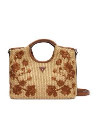 Guess Torebka Kristern Mini HWWF97 43760 Beżowy. Brązowe torebki do ręki damskie Guess, z aplikacjami, z syntetyku, bez dodatków. Za 584.99 zł.