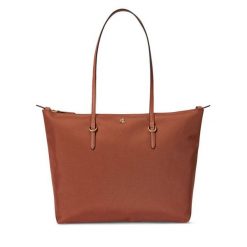 Torebka LAUREN RALPH LAUREN. Brązowe torebki do ręki damskie Lauren Ralph Lauren, bez wzorów, bez dodatków. Za 639.99 zł.