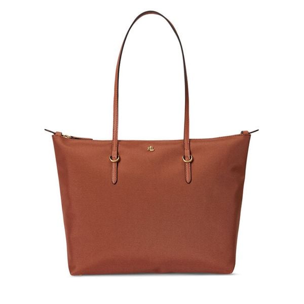 Torebka LAUREN RALPH LAUREN. Brązowe torebki do ręki damskie Lauren Ralph Lauren, bez wzorów, bez dodatków. Za 639.99 zł.