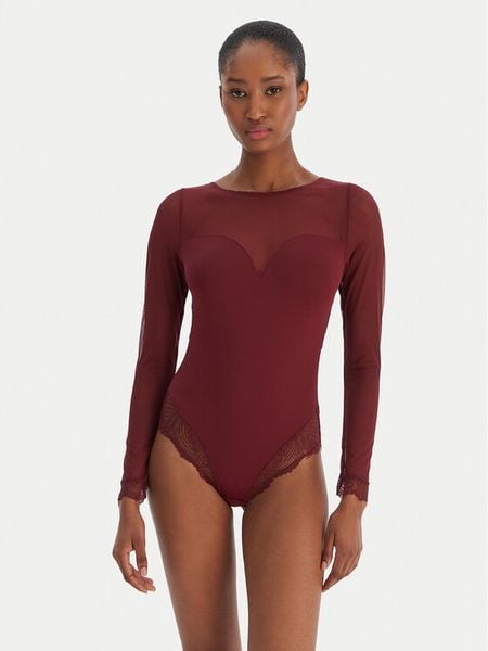 Ysabel Mora Body 10782 Bordowy. Czerwone body damskie ysabel mora, m, bez wzorów, z syntetyku. Za 169.99 zł.
