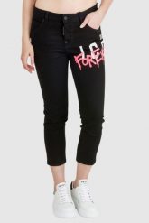DSQUARED2 Icon forever cool girl cropped jeans czarne jeansy damskie. Czarne jeansy damskie Dsquared2. W wyprzedaży za 999.99 zł.