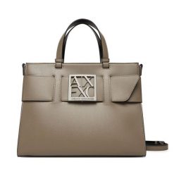 Torebka Armani Exchange. Brązowe torebki do ręki damskie Armani Exchange, bez wzorów, klasyczne, bez dodatków. Za 759.99 zł.