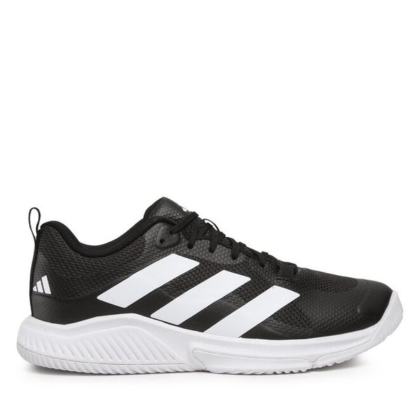 Buty halowe adidas. Czarne buty sportowe męskie Adidas, bez zapięcia. Za 269.99 zł.