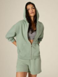 4F Bluza loose z kapturem damska - zielona L. Zielone bluzy damskie 4f, l, bez wzorów, z dzianiny, bez kołnierzyka, bez ramiączek, z kapturem. Za 179.99 zł.