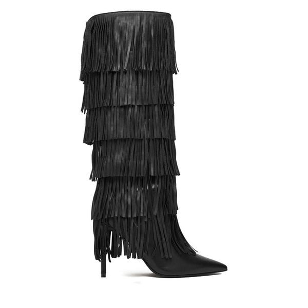 Kozaki Steve Madden. Czarne kozaki damskie Steve Madden, bez obcasa, na szpilce. Za 819.99 zł.