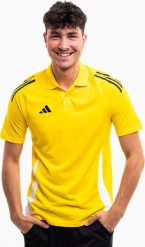 Adidas Koszulka męska adidas Tiro 24 Competition Polo żółta IV9144 S. Żółte koszulki polo męskie Adidas, m, bez wzorów, bez ramiączek. Za 138.68 zł.