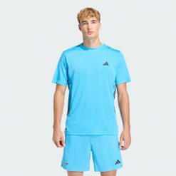 Koszulka Tech Essentials Workout 3 Stripes. Niebieskie buty sportowe męskie Adidas, bez zapięcia, na fitness i siłownię, climacool (adidas). Za 179.00 zł.
