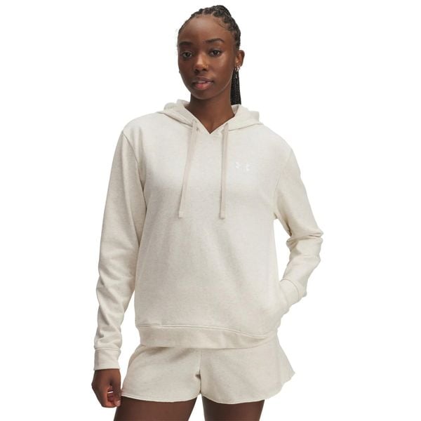 Bluza damska z kapturem Under Armour Rival Terry. Brązowe bluzy damskie Under Armour, s, bez wzorów, z materiału, z kapturem. Za 281.19 zł.
