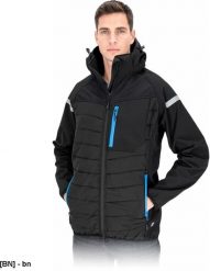 Kurtka męska Reis Pikowana kurtka ochronna ocieplana męska stójka odblaski 4 cztero kierunkowy stretch elastan zamek SOFTSHELL FLEXSHELL XL. Brązowe kurtki męskie Reis, m, bez wzorów, z elastanu, bez kaptura. Za 111.68 zł.