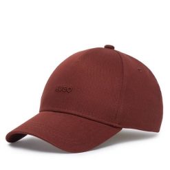 Czapka z daszkiem HUGO. Brązowe czapki i kapelusze damskie Hugo, bez wzorów. Za 154.99 zł.