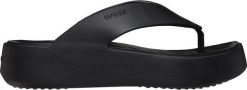 Klapki damskie Crocs Getaway Platform Flip czarne 209410 001 39-40. Czarne klapki damskie Crocs, bez wzorów, sportowe, bez obcasa. Za 173.45 zł.