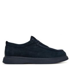 Półbuty Tommy Hilfiger. Niebieskie półbuty na co dzień męskie Tommy Hilfiger, z nubiku, bez zapięcia. Za 649.99 zł.