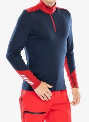 Bluza męska Helly Hansen LIFA Merino Midweight 1/2 Zip. Niebieskie bluzy męskie Helly Hansen, m, bez wzorów, ze skóry, bez kaptura. Za 438.00 zł.