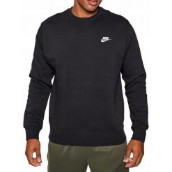 BLUZA męska NIKE sportowa bez kaptura czarna bawełniana. Czarne bluzy męskie Nike, m, bez wzorów, z bawełny, bez kaptura. Za 245.00 zł.