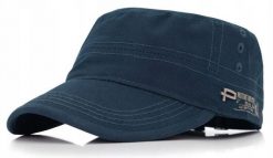 Męska, Wiosenno-Letnia Czapka Patrolówka - Pako Jeans - Granatowa. Niebieskie czapki i kapelusze męskie Pako Jeans, na lato, bez wzorów, z bawełny. Za 75.00 zł.