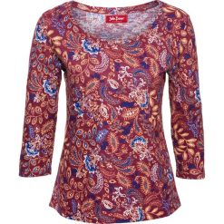 Shirt z długim rękawem bonprix purpurowy czerwony z nadrukiem. Bluzki damskie bonprix. Za 24.99 zł.