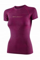 SS1373W Koszulka damska 3D PRO z krótkim rękawem fuksjowy XL. T-shirty damskie Brubeck, xl, bez wzorów, bez kołnierzyka. Za 153.57 zł.