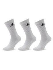 Adidas Skarpety długie Cushioned Crew Socks 3 Pairs HT3446 Biały. Białe skarpety damskie Adidas, bez wzorów, z bawełny. Za 49.99 zł.