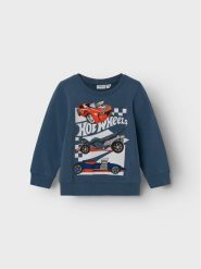 NAME IT Bluza 13221172 Granatowy Regular Fit. Niebieskie bluzy dla chłopców Name it, bez wzorów, z bawełny, bez ramiączek, bez kaptura. Za 144.99 zł.