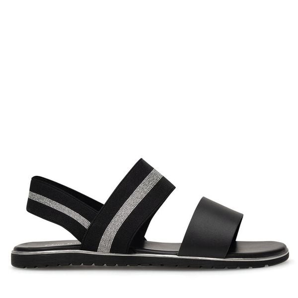 Sandały Clara Barson. Czarne sandały damskie Clara Barson, bez wzorów, bez obcasa, na płaskiej podeszwie, bez zapięcia. Za 47.99 zł.
