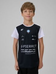 4F Koszulka meczowa replika wyjazdowa z sezonu 2025/26 dziecięca 4F x WKS Czarni Radom - czarna 158/164 (12-14 lat). Czarne bluzki dla dziewczynek 4f, bez wzorów, z dzianiny, bez ramiączek. Za 179.99 zł.